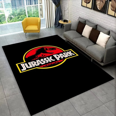 Navak Carpet 3D J-Jurassic Park Dinosaurier-Teppich, großer Teppich, Schlafzimmer, Kinderspielzimmer, Bodenmatte, rutschfest, Wohnzimmer-Dekor, lustiger Sofa-Akzent