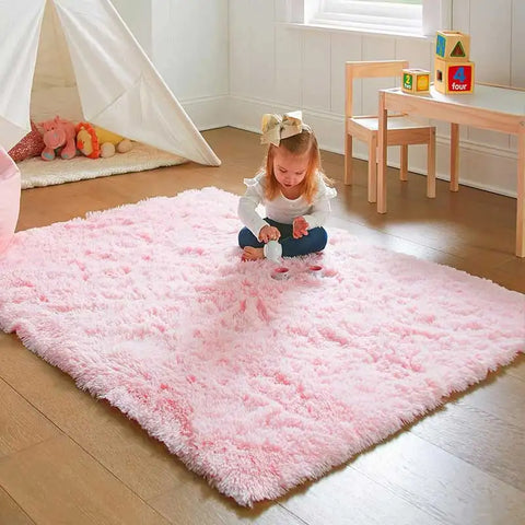 Navak Teppich Rosa Schlafzimmer Teppich Für Kinderzimmer Niedliche Mädchen Boden Weiche Matte Wohnzimmer Dekoration Weiß Flauschige Große Kinder Nachttisch Teppiche