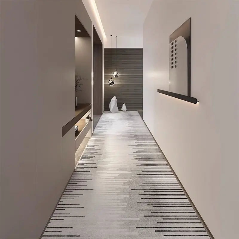Navak Teppich Modern Fashion Langer Streifen Flurteppich Heimdekoration Hotel Flurteppich Waschbar Villa Treppenläufer Matten Anpassbar ﻿