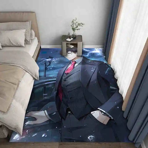 Navak Carpet Exclusive Picks Japanischer Anime-Schlingenteppich – maschinenwaschbarer Nachttischteppich für Airbnb, Hotel, gemütliche Wohndekoration