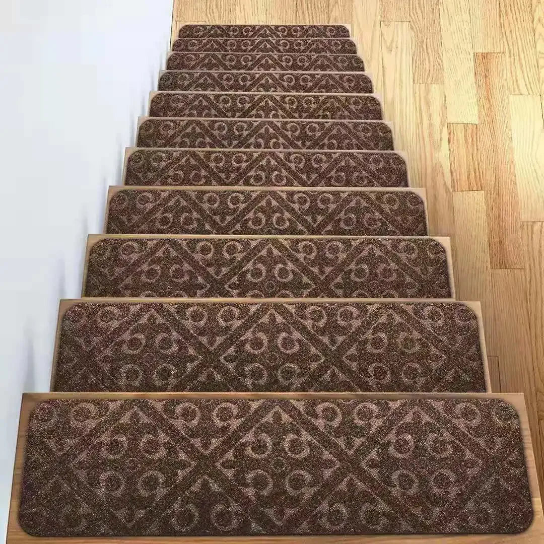 Navak Carpet Non-Slip Staircase Mat Stair Carpet Treads Stair Pads Rug Tread Safety for Kids Elders and Dogs Home Hospistal Indoor Use