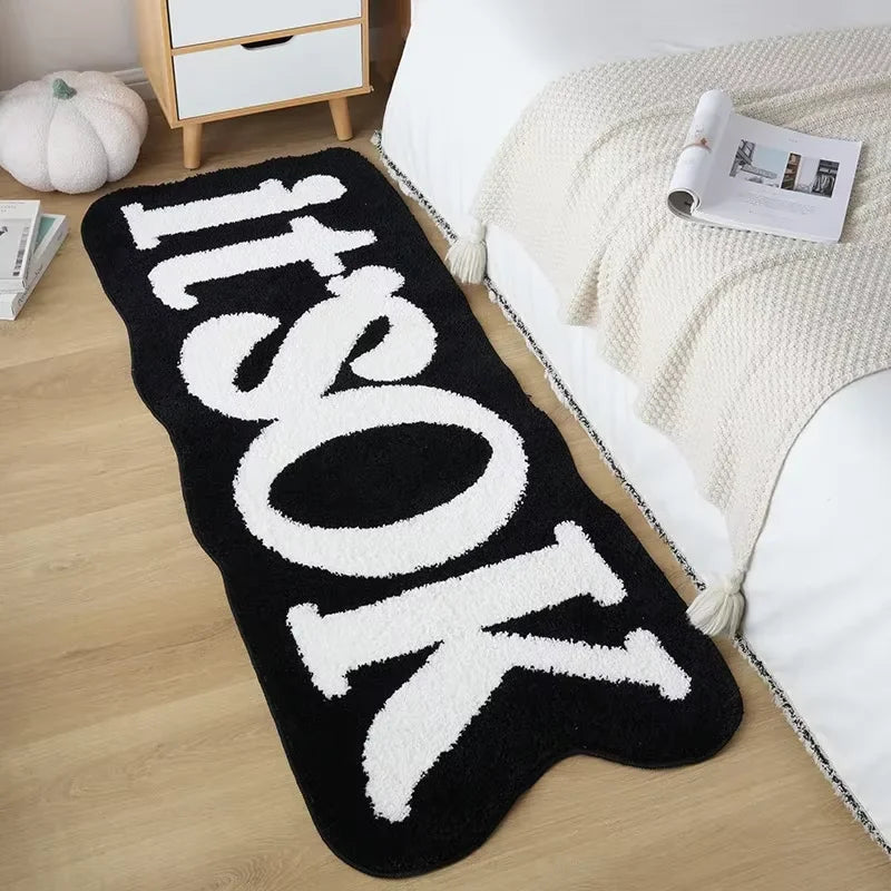 Navak Carpet Exclusive Picks Modischer Alphabet-Läuferteppich, isolierte und warme Heimdekoration, Nachttischvorleger für Schlafzimmer, Flur und Flur