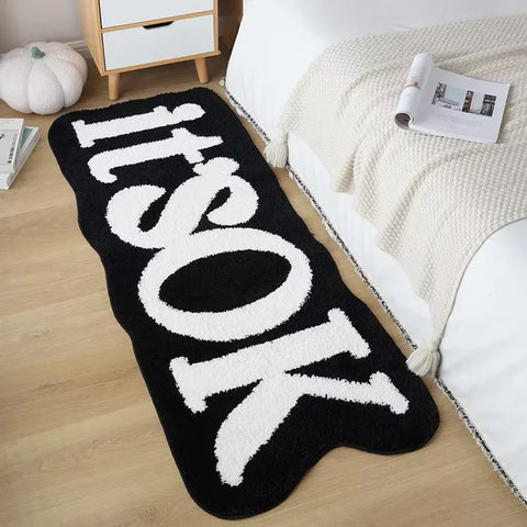Navak Carpet Exclusive Picks Modischer Alphabet-Läuferteppich, isolierte und warme Heimdekoration, Nachttischvorleger für Schlafzimmer, Flur und Flur