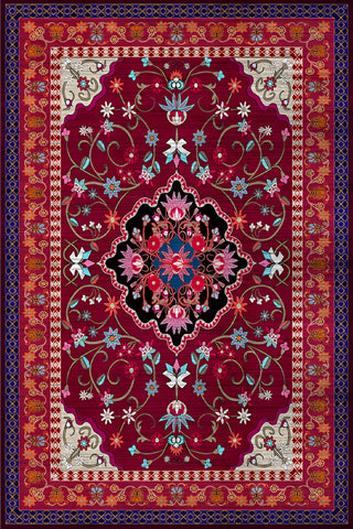 Navak Teppich Retro Nordisches Boho-Muster Teppich Wohnzimmerdekor Sofa Teppich Schlafzimmer Nachttisch Weicher Teppich Küche Esstisch Bodenmatte Fußmatte