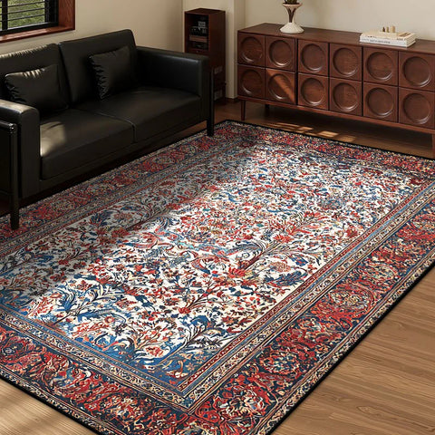 Navak-Teppich im persischen Stil, Retro-Dekoration, für Zuhause, Wohnzimmer, große Größe, rutschfeste Fußmatten für den Eingangsbereich, leicht zu reinigen, weicher Schlafzimmerteppich
