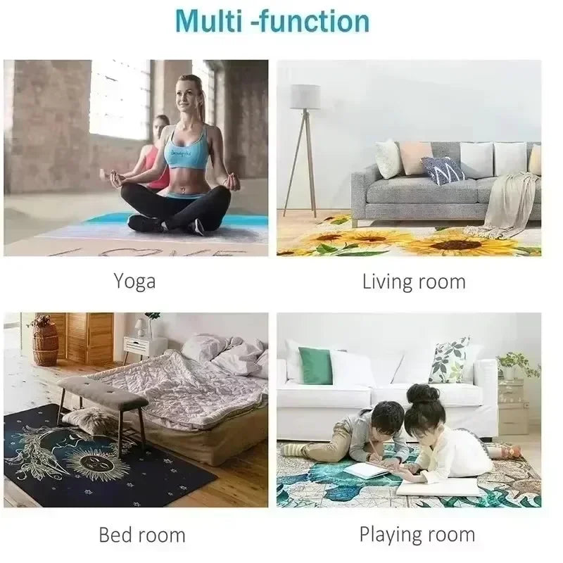 Navak Carpet Lahome Boho-Teppich mit Halbkreismuster für Wohnzimmer, Dekoration, Schlafzimmer, weiche Matten, Küchentisch, rutschfeste Teppiche, Lounge-Sofa, Bodenmatte