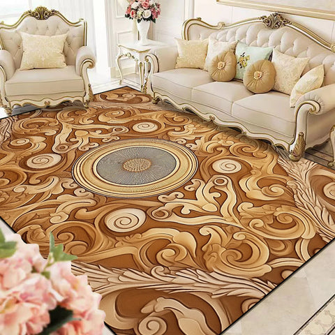 Navak Carpet European Style Carpet Living Room Soft Luxury Rug Bedroom Cloakroom Lounge Decoration Rug Large Size Washable Non-slip Floor Mat