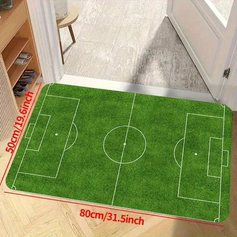 Navak Carpet Exclusive Picks Fußballfeld-Teppich, weiche, rutschfeste Sportplatz-Spielmatte, rutschfeste Bodenmatte für Wohnzimmer und Schlafzimmer, Heimdekoration