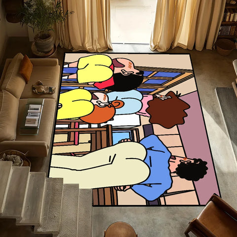 Navak Teppich, rutschfest, süß, C-chan, Küche, C-Crayon, S-Shin, Schlafzimmer, getufteter Teppich, Cartoon-Teppich, Zeit, lustig, Bad, Wohnzimmer, Eingangsdekoration