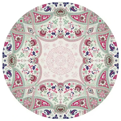 Navak Carpet Persian Style Living Room Carpet Bedroom Decoration Dressing Table Cloakroom Non-slip Floor Carpets Circular Area Rugs