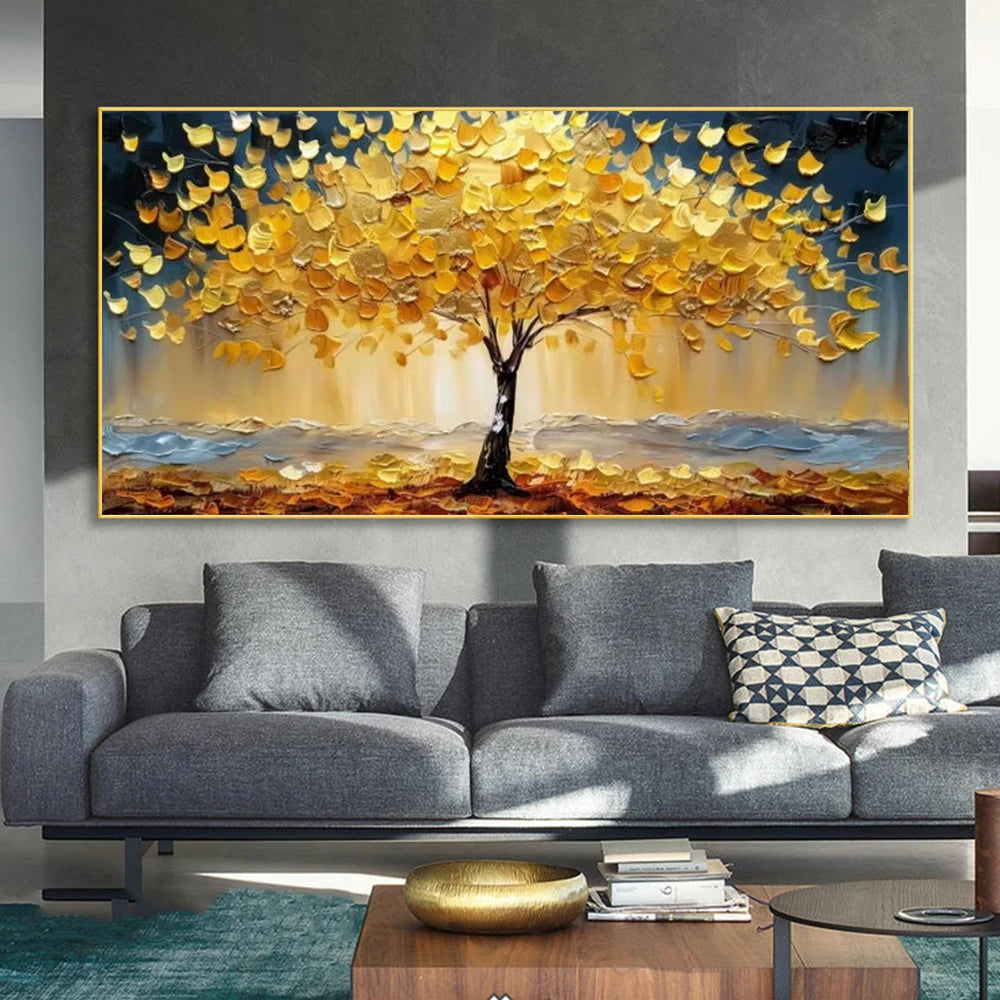 Navak Teppich Abstrakte Baum Wand Kunst Baum Des Lebens Leinwand Malerei Moderne Gold Baum Poster Druck Für Büro Schlafzimmer Wohnzimmer wohnkultur