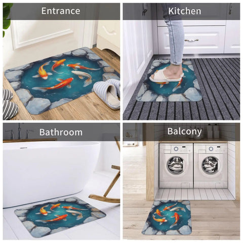 Navak Carpet Front Door Mat Entrance Brick Bottomless Hole Area Rug 3D Trap Optical Visual Illusion Rugs Playroom Floor Carpet Mat