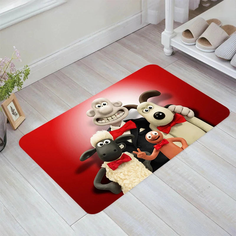 Navak Teppich A-Wallace und A-Gromit Bodenmatte Teppiche Küchenteppich Home Fußmatte Eingangstür Balkon Teppiche Zimmermatten Fußteppich Badezimmer Bad