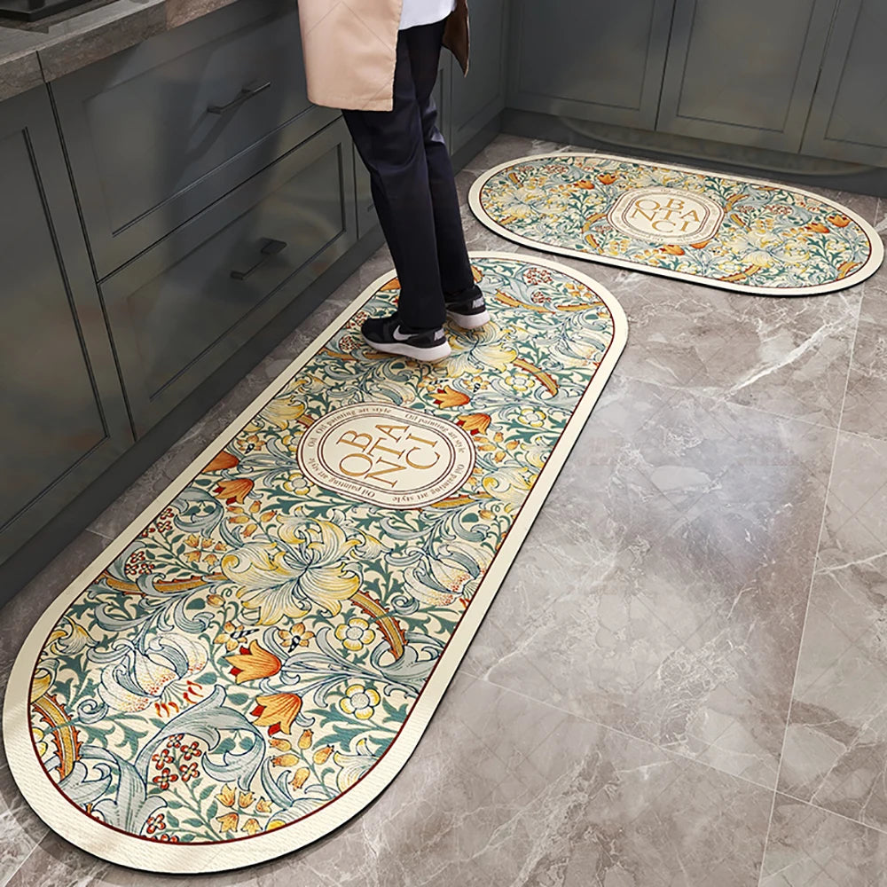Navak Teppich Saugfähiger Küchenteppich Rutschfeste Bodenmatte Absorbiert Öl Küche Langer Bereich Teppich Schlafzimmer Teppich Eingang Fußmatte Home Decor Zimmer Tapis
