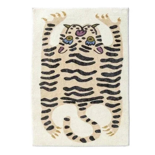 Navak Teppich Teppich für Wohnzimmer Tiger Leopard Print Plüsch Schlafzimmer Nacht Matten Hause Dekoration Cartoon Flauschigen Teppiche Ковер Tapis Tapete 러그