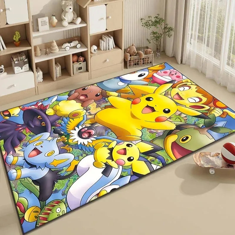 Navak Carpet Daily Picks New Cartoon Pokemon Pikachu Rug Living Room Bedroom Carpet Bedside Bathroom Floor Mat Area Rug Kid's Room Home Decor