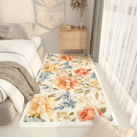 Navak Teppich, pastoraler Stil, weiche Bodenmatte für das Bett, waschbare Teppiche für das Wohnzimmer, dicker Plüsch, Schlafzimmer-Dekor-Teppich, flauschig, weich, Lounge-Teppich