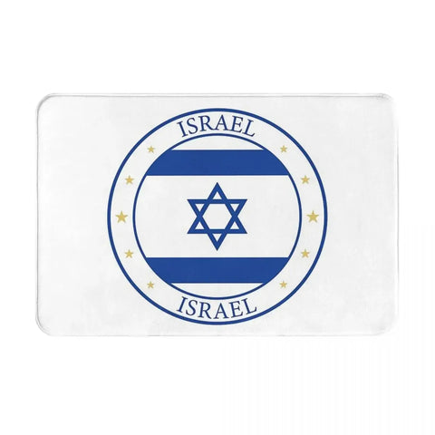 Navak Teppich Israel Flagge Anti-Rutsch-Fußmatte Bodenmatte Sandkratzteppich Teppich für Küche Eingang Zuhause Badezimmer Wohnzimmer Footpad Matten