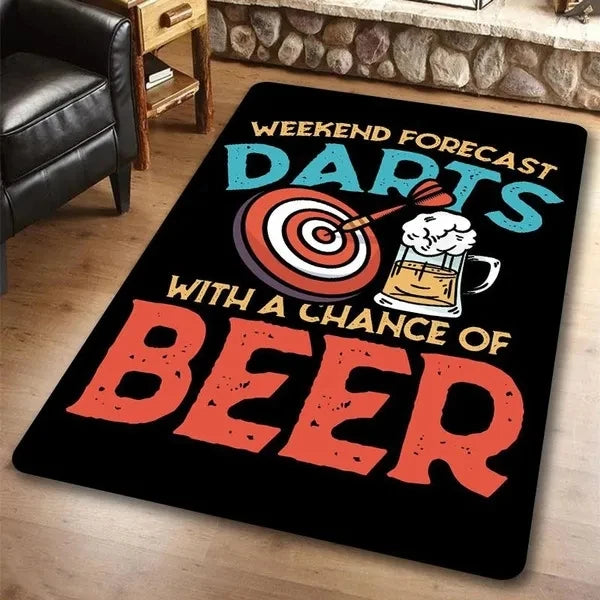 Navak Teppich Spielzimmer Dart Teppich für Wohnzimmer Schlafzimmer Dekorationen Sofa Tisch Große Flächenteppiche Spielzimmer Bodenmatte Ziel Bullseye Alfombra