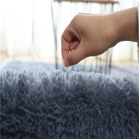 Navak Carpet Exclusive Picks Solid Color Plush Carpet Children's Bedroom Soft Fluffy Mat Living Room Baby Room Nursery Playroom Decorated Area Carpet