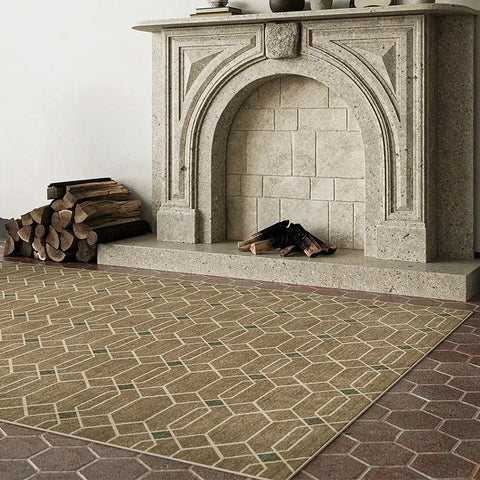 Navak Teppich Große Teppiche für Wohnzimmer Vintage Schlafzimmer Nachttisch-Fußmatten Faltbarer maschinenwaschbarer weicher Plüschteppich Alfombra Salón