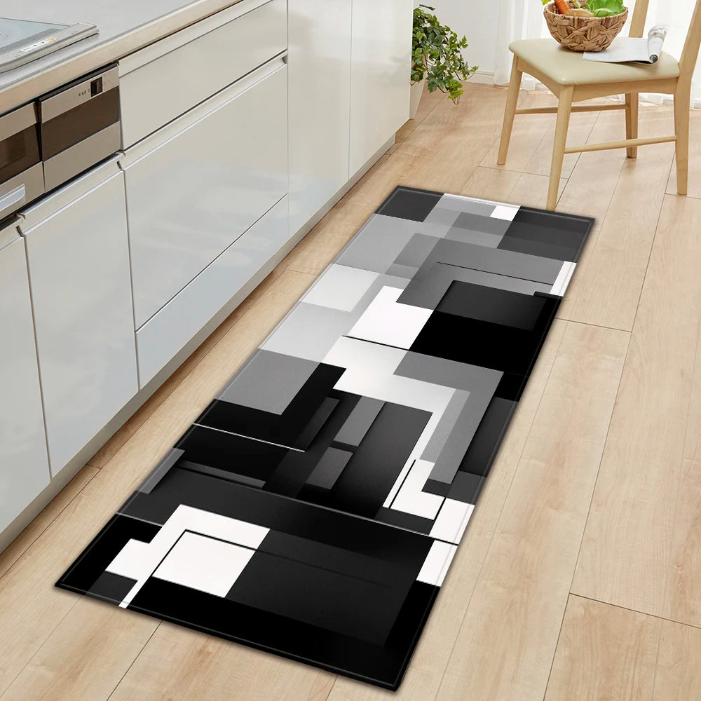Navak Teppich Plaid Küchenmatte Zuhause Wohnzimmer Balkon Schlafzimmer Bodendekoration 3D Teppich Haus Flur Eingangstür Bad Rutschfester Fußteppich