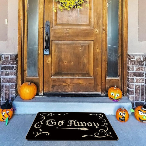 Navak Carpet Halloween Go Away Entrance Doormat Decor Carpet for Living Room Kitchen Hallway Balcony Long Rugs Bathroom Non-slip Foot Pad