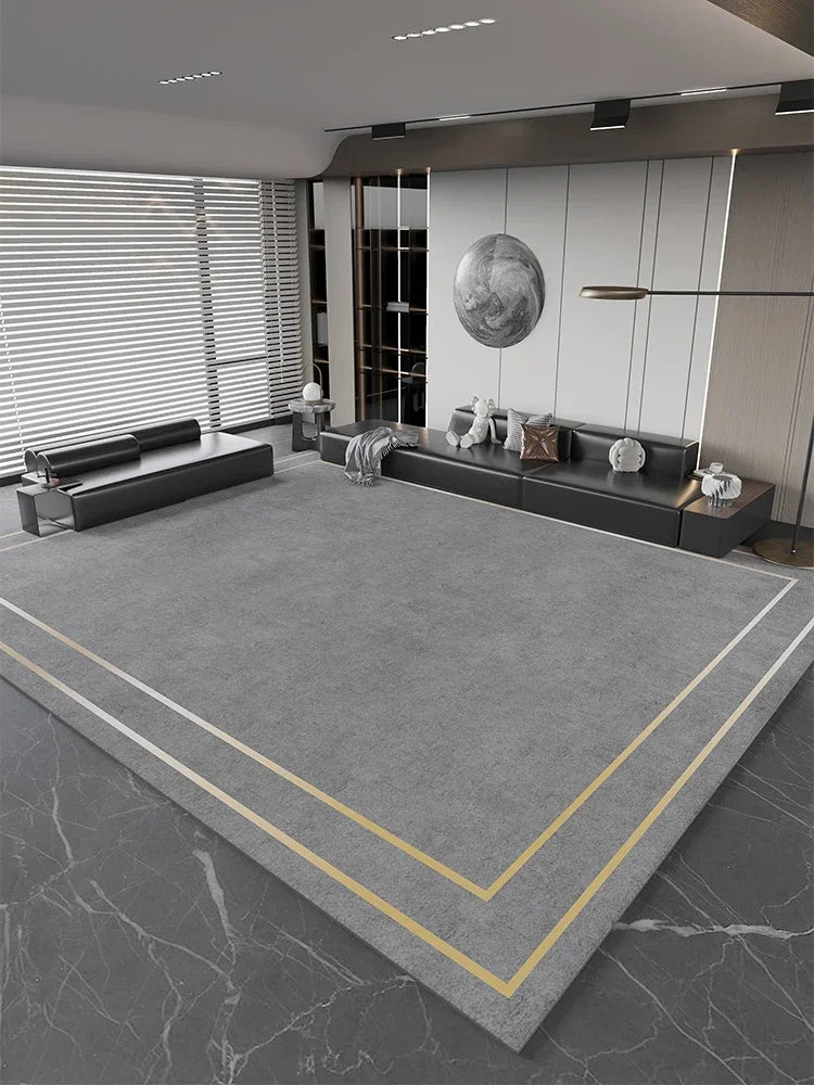 Navak Teppich, leichter Luxus-Studienteppich, großflächiger Teppich im nordischen Stil für Wohnzimmer, minimalistisches Schlafzimmerdekor, Nachttischteppich, waschbare Matte für Zuhause