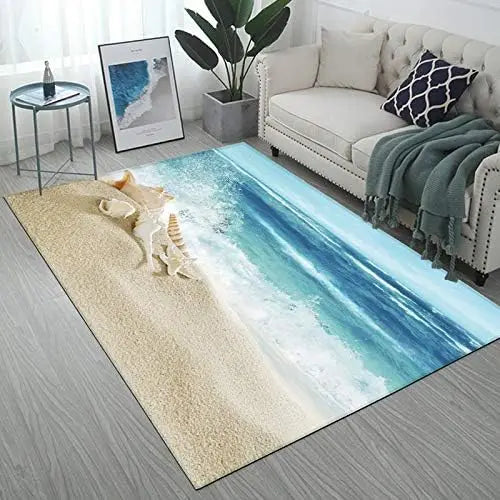 Navak Carpet Teppich mit wunderschönem Sonnenblumen- und blauem Schmetterlingsmuster, moderner rutschfester Flanell-Mikrofaser-Bodenmattenteppich,