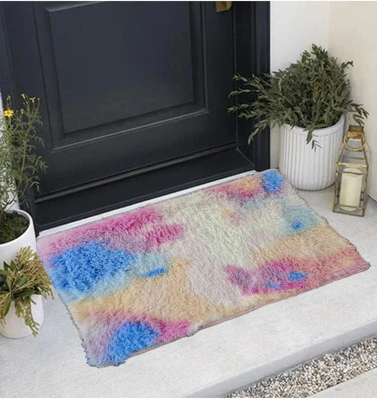 Navak Carpet Exclusive Picks 40 x 60 cm Seidenwollteppich, verdickt, für Nachttisch, Wohnzimmer, Kinderzimmer, weicher Heimdekor-Teppich, waschbar, schmutzabweisende Matte