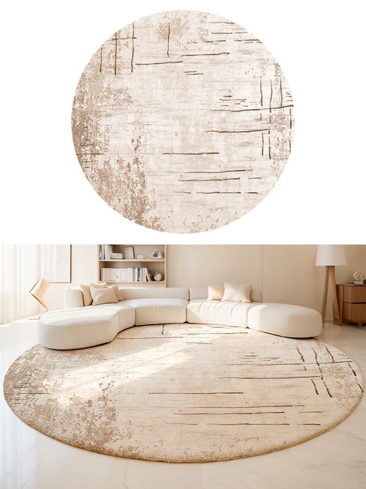 Navak Teppich, nordischer Stil, Schlafzimmerdekor, runder Teppich, minimalistische Teppiche für Wohnzimmer, dicke Plüsch-Arbeitszimmer-Bodenmatte, flauschiger weicher Garderobenteppich