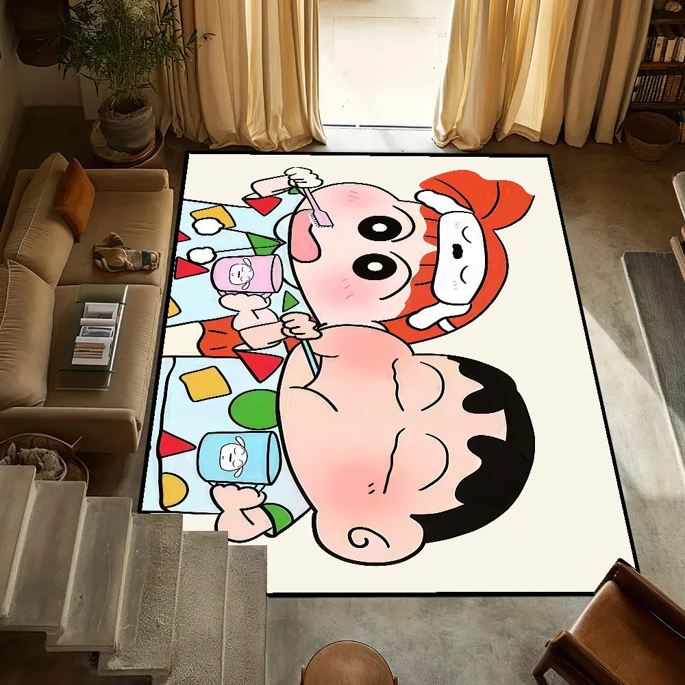 Navak Teppich, rutschfest, süß, C-chan, Küche, C-Crayon, S-Shin, Schlafzimmer, getufteter Teppich, Cartoon-Teppich, Zeit, lustig, Bad, Wohnzimmer, Eingangsdekoration