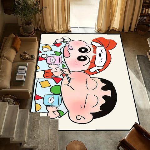 Navak Teppich, rutschfest, süß, C-chan, Küche, C-Crayon, S-Shin, Schlafzimmer, getufteter Teppich, Cartoon-Teppich, Zeit, lustig, Bad, Wohnzimmer, Eingangsdekoration