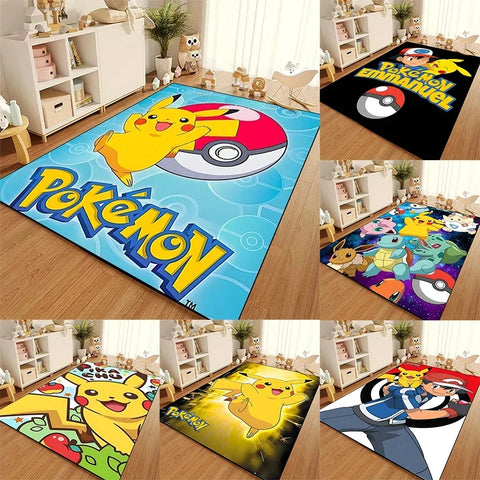 Navak Carpet Daily Picks New Cartoon Pokemon Pikachu Rug Living Room Bedroom Carpet Bedside Bathroom Floor Mat Area Rug Kid's Room Home Decor