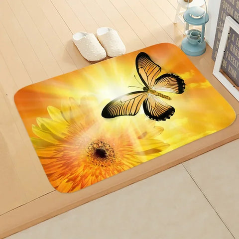 Navak Teppich, Sonnenblumen-Eingangs-Willkommens-Fußmatte, Blumen, Schlafzimmer, Nachttisch-Dekor, Teppich, rutschfest, Badezimmer, Küche, Fußmatten für den Innenbereich