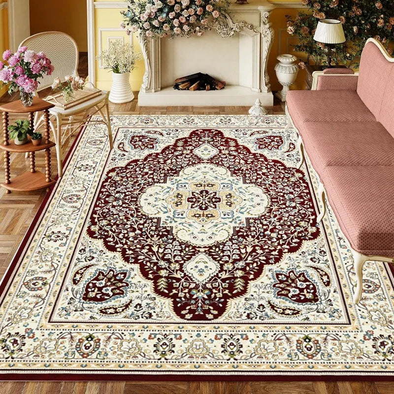 Navak Teppich im amerikanischen Stil, Retro-Teppich, für Wohnzimmer, Sofa, Schlafzimmer, Nachttisch, Arbeitszimmer, Küche, Eingangstür, rutschfest, leichte Luxus-Dekormatte