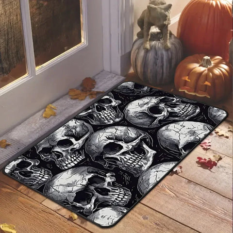 Navak Carpet Scandinavian Gothic Skeleton Floor Mat Entrance Outdoor Rug Absorbent Dirty Resistant Carpet Doormat Machine Washable Bedroom