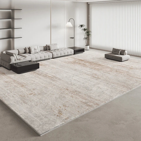 Navak Teppich, italienischer minimalistischer Teppich für Wohnzimmer, leichtes Luxus-Schlafzimmerdekor, Plüschteppich, flauschig, weich, grau, verdickte Matte