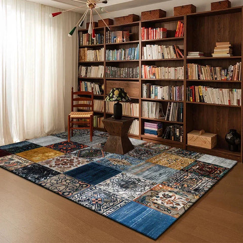 Navak-Teppich, geometrisch, abstrakt, für Wohnzimmer, Dekoration, Heim, Arbeitszimmer, große Teppiche, Schlafzimmer, Nachttisch, waschbar, rutschfest, weiche Bodenmatte
