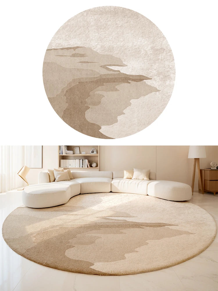 Navak Teppich, nordischer Stil, Schlafzimmerdekor, runder Teppich, minimalistische Teppiche für Wohnzimmer, dicke Plüsch-Arbeitszimmer-Bodenmatte, flauschiger weicher Garderobenteppich
