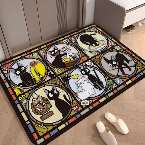 Navak Carpet KiKi Jiji Cat Room Mats Nordic Style Home Doormat Bathroom-Toilet Mats Bedroom Hotel Decor Mat