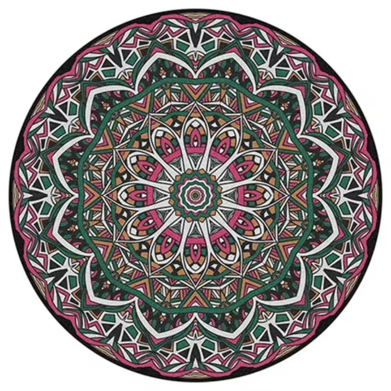 Navak Carpet Persian Style Living Room Carpet Bedroom Decoration Dressing Table Cloakroom Non-slip Floor Carpets Circular Area Rugs