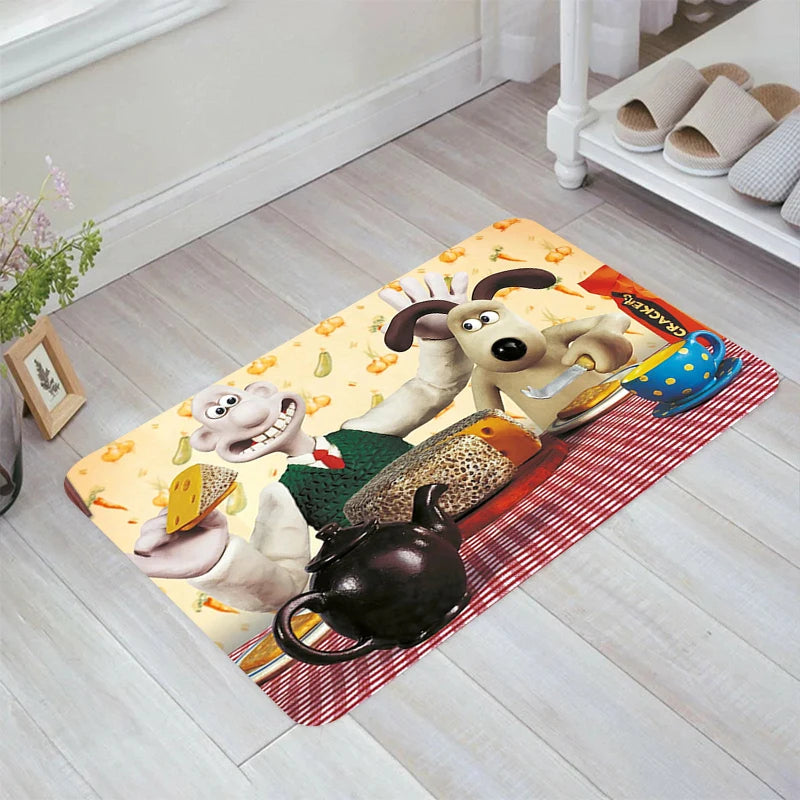 Navak Teppich A-Wallace und A-Gromit Bodenmatte Teppiche Küchenteppich Home Fußmatte Eingangstür Balkon Teppiche Zimmermatten Fußteppich Badezimmer Bad