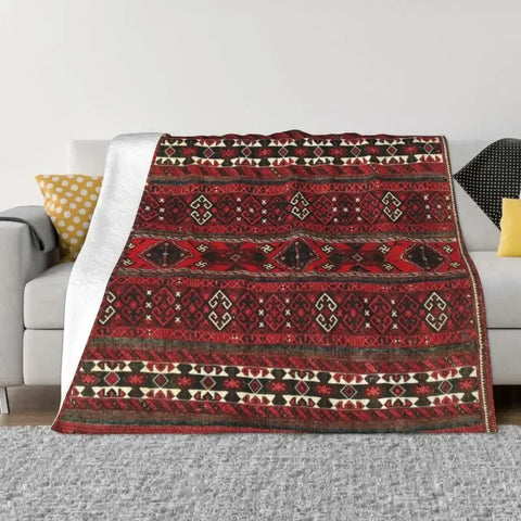 Navak Teppich Sofa Fleece Baluch Flachgewebe Antiker Afghanistan Teppich Überwurfdecke Warmer Flanell Türkischer Kelim Ethnische Kunst Decken Tagesdecken
