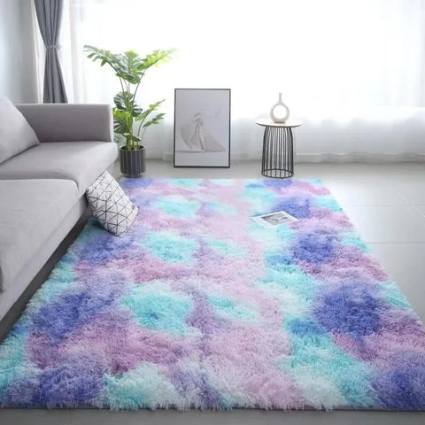 Navak Carpet Exclusive Picks Seidenwollteppiche Kinderzimmer Wohnzimmer Schlafzimmer Batikmuster rutschfest Waschbar Maschinenwaschbar Teppichmatten
