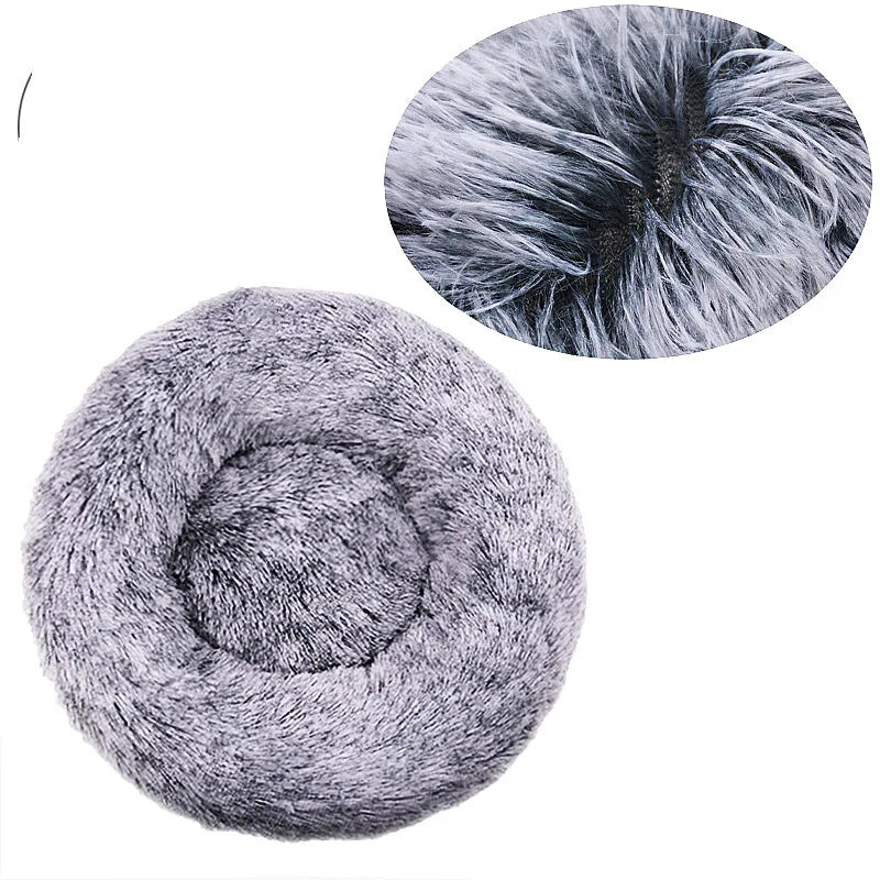 Navak Carpet 40–90 cm, rundes Haustierbett für große Hunde, superweiches Katzenbett, langes Plüsch-Hundehaus für mittelgroße Hunde, warmes Winterschlafbett