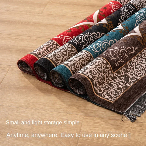 Navak Carpet Portable Prayer Mat for Muslim - Foldable Islamic Prayer Rug with  Chenille Fabric, Easy to Clean & Durable
