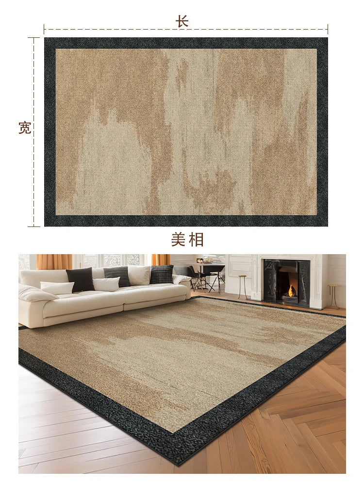 Navak Carpet Retro Style Living Room Decoration Carpet Large Area Rugs for Bedroom Washable Bedside Soft Floor Mat Anti-slip Cloakroom Rug
