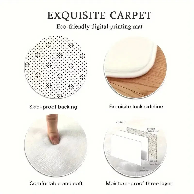 Navak Carpet Fußmatte mit süßem Katzen-Aufdruck, Willkommens-Fußmatte, rutschfest, maschinenwaschbar, für Wohnzimmer, Schlafzimmer, Badezimmer, Küche und Wäschevorleger