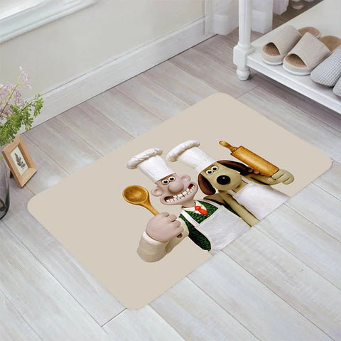 Navak Teppich A-Wallace und A-Gromit Bodenmatte Teppiche Küchenteppich Home Fußmatte Eingangstür Balkon Teppiche Zimmermatten Fußteppich Badezimmer Bad
